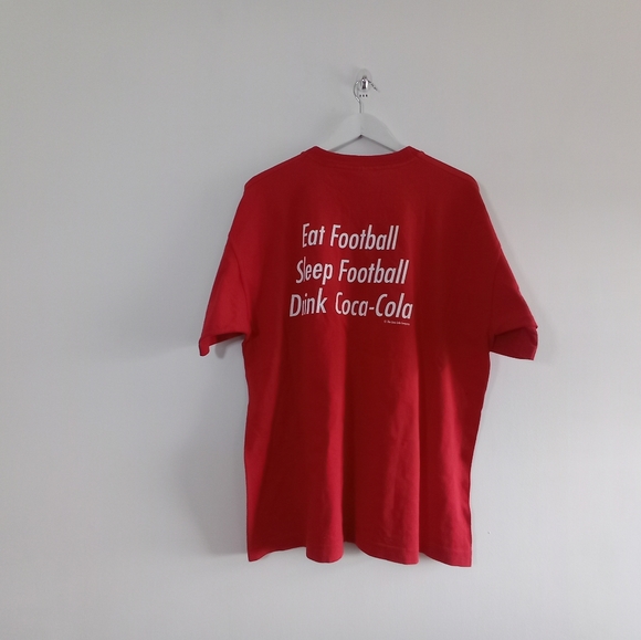 Vintage Euro 96 Coca Cola Single Stitch T Shirt - Size XL - Picture 3 of 5